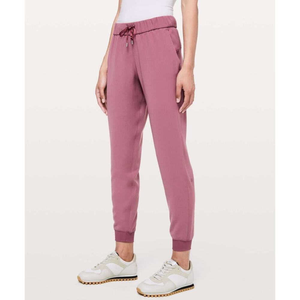 Lululemon On The Fly Jogger Pants Pink Misty Merlot Women's Size 6 Travel